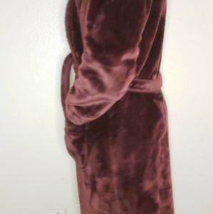Stars Above plush red maroon wine plush robe